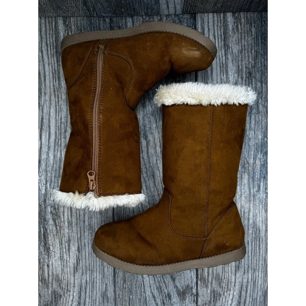 CAT & JACK Girls Winter Boots Tan SIZE 5
